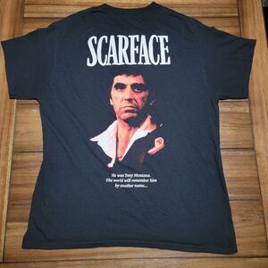 Scarface SS Black Unisex Tee "..Remember Him By Another Name" - Size Large